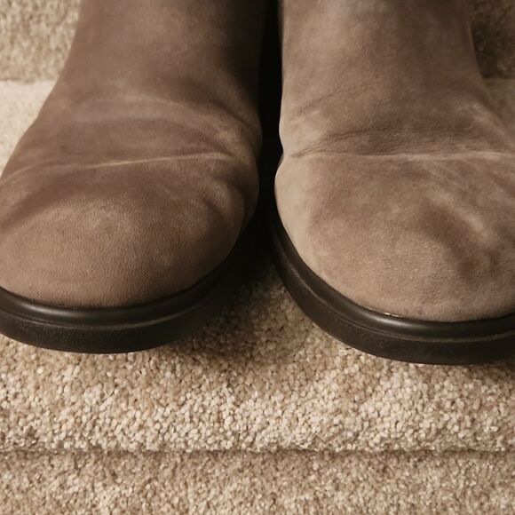 Ugg Women's Taupe Brown Moto-Style Ankle Boots w/ Side Zippers Size 9 - Picture 3 of 11